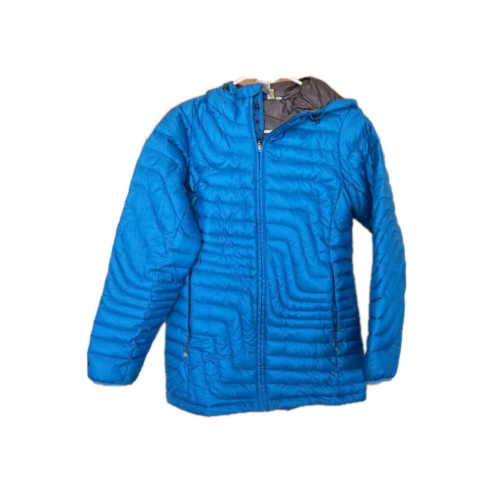 Isis Goose Down Women Jacket Blue Size 4 Hooded